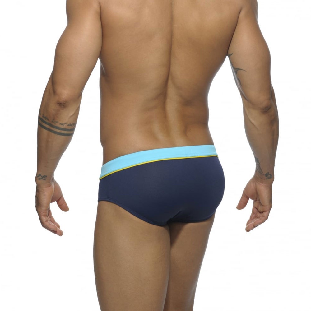 [GYMen]  Quần Bơi Sexy áo bơi Nylon Màu Trơn Phong Cách Thể Thao Thời Trang Quyến Rũ Cho Nam lửng thể thao