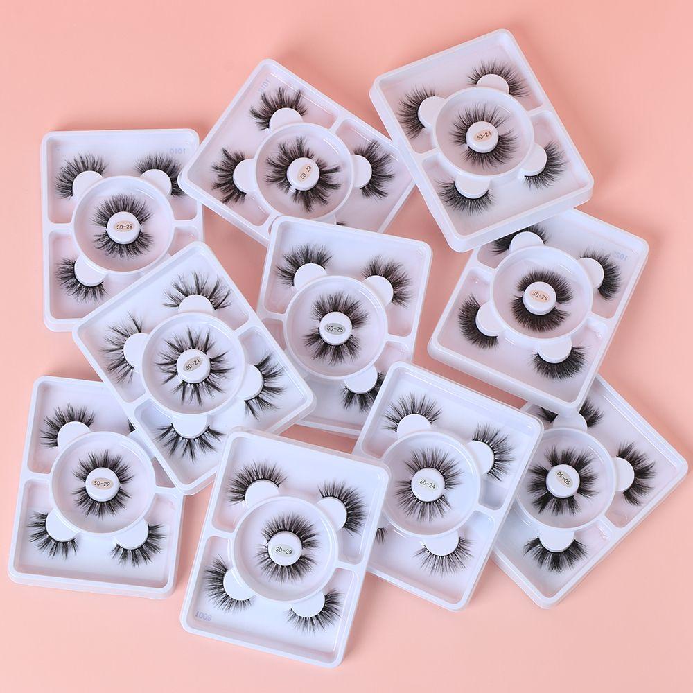 Set 3 Cặp Lông Mi Giả Mềm Dày Nhiều Lớp SKONHED