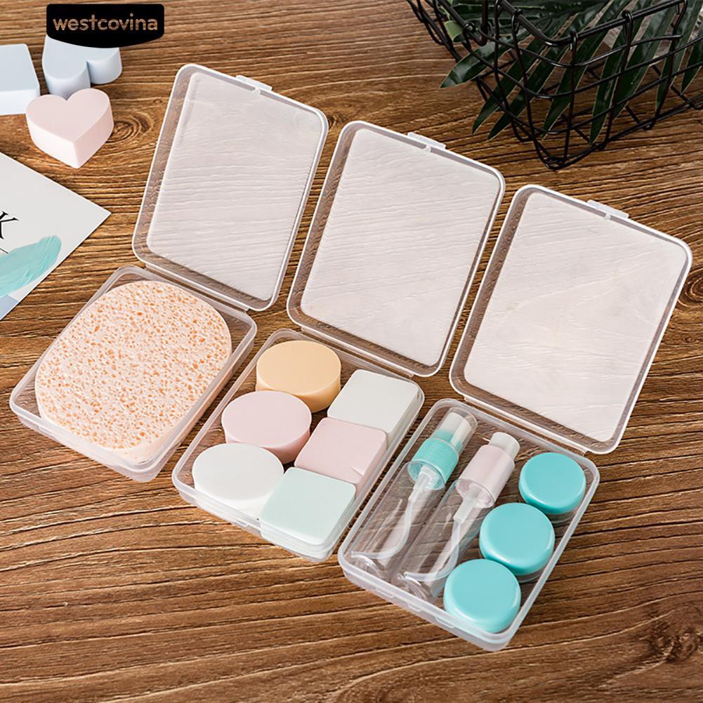 Hộp nhựa trong suốt đựng dụng cụ trang điểm tiện dụng