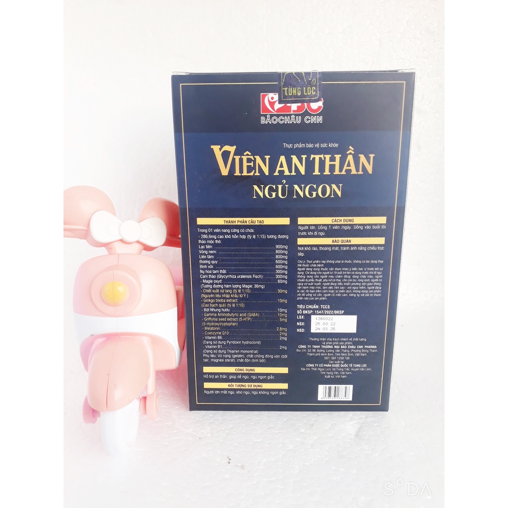 Viên an thần ngủ ngon, hỗ trợ an thần, giúp dễ ngủ, ngủ ngon giấc