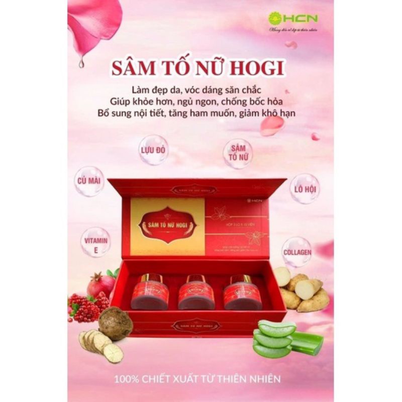 Sâm tố nữ Hogi cao cấp tăng cường nội tiết tố nữ giúp mờ nám trắng da chống lão hóa