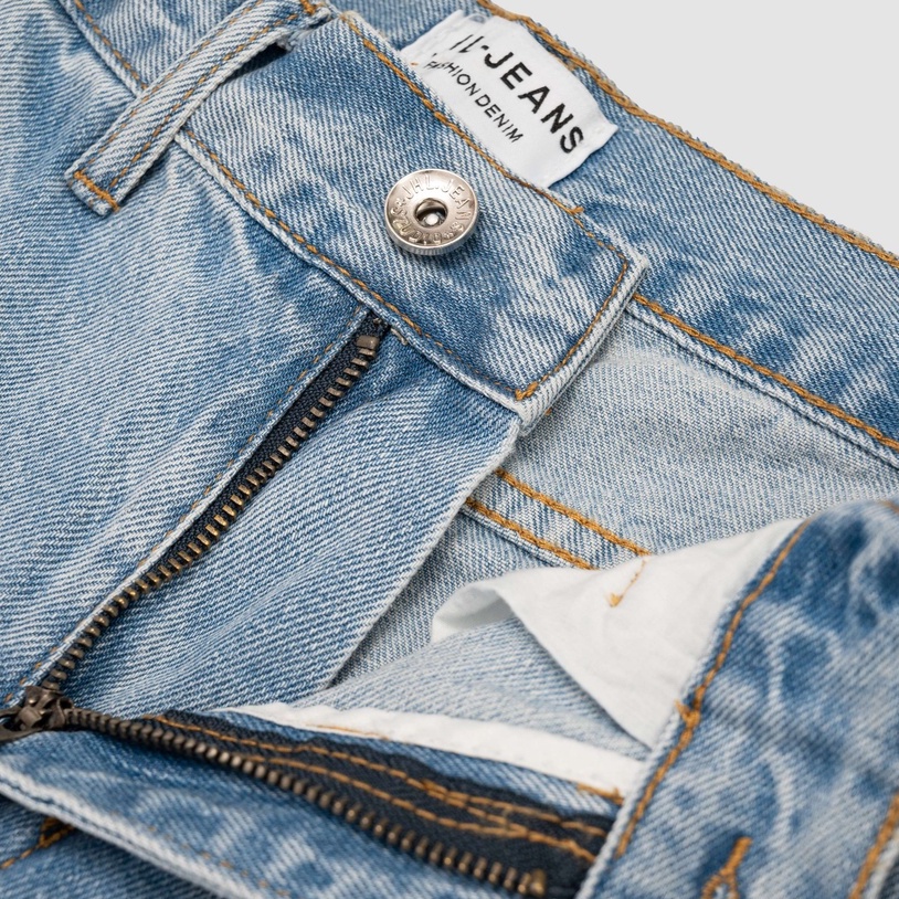 Quần Jeans xanh 2 màu dáng Baggy Selected Island