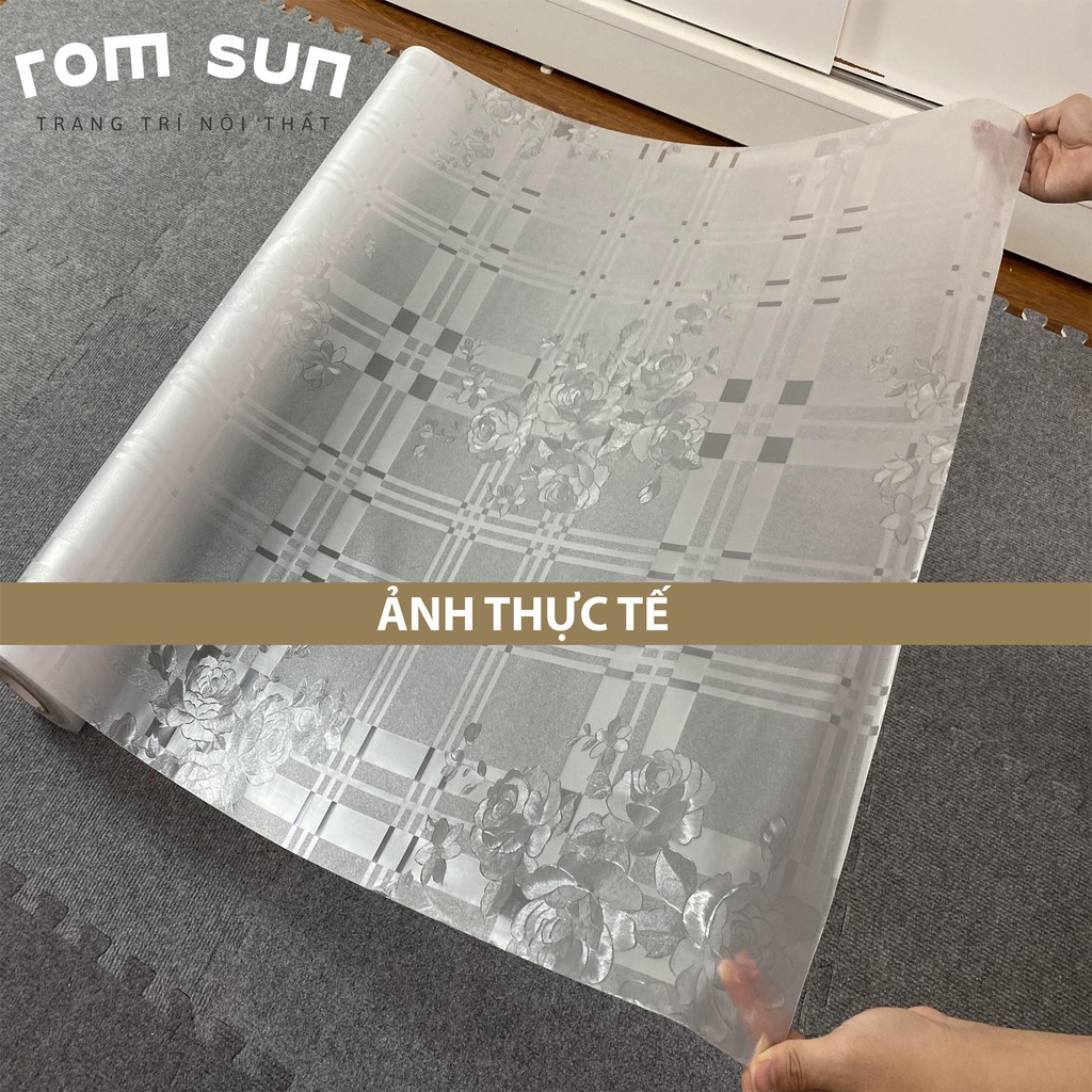 Giấy dán kính mờ dán văn phòng, Decal dán cửa kính 3D phòng tắm,phòng ngủ che nắng sẵn keo