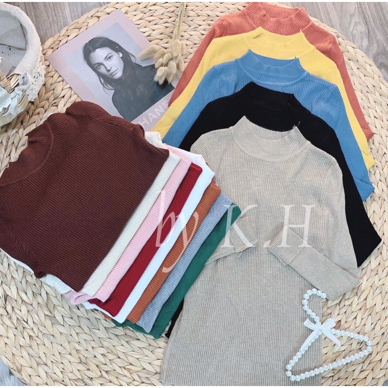 Áo Len Tăm Cổ 3 phân , Áo Giữ Nhiet Cổ Cao 3 Phân ( kèm quà tặng) | BigBuy360 - bigbuy360.vn