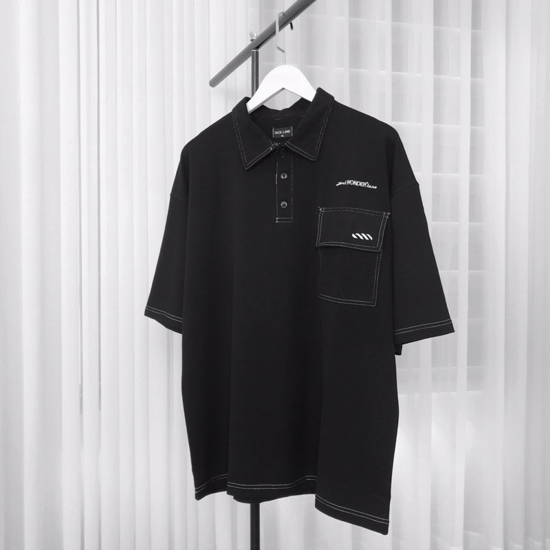Áo Polo Oversize WONDER, JACKLANE, Áo polo cộc tay Unisex Jack Lane | BigBuy360 - bigbuy360.vn