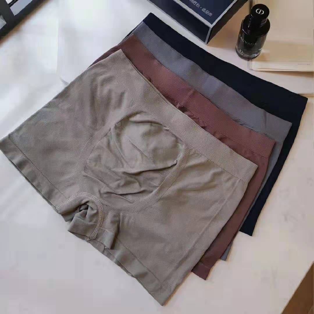 Set 4 quần lót boxer vải cotton co giãn thoáng khí cho nam