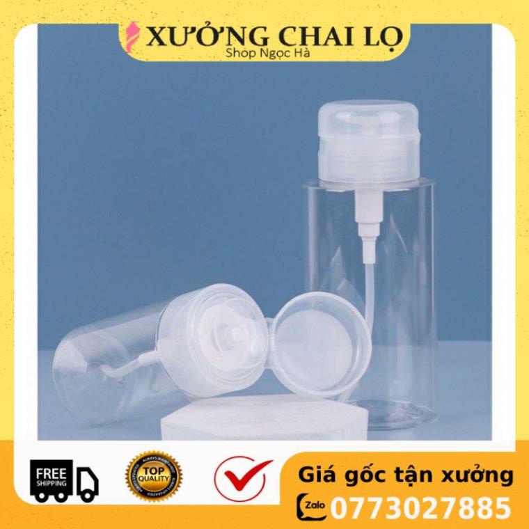 [SIÊU RẺ] [120ml,150ml,200ml] Chai Nhựa Pet Chiết Mỹ Phẩm Toner Có Nút Nhấn Tiện Lợi , Lọ Chiết Nước Tẩy Trang .