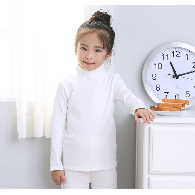 Áo thun cổ lọ dài tay cho bé gái