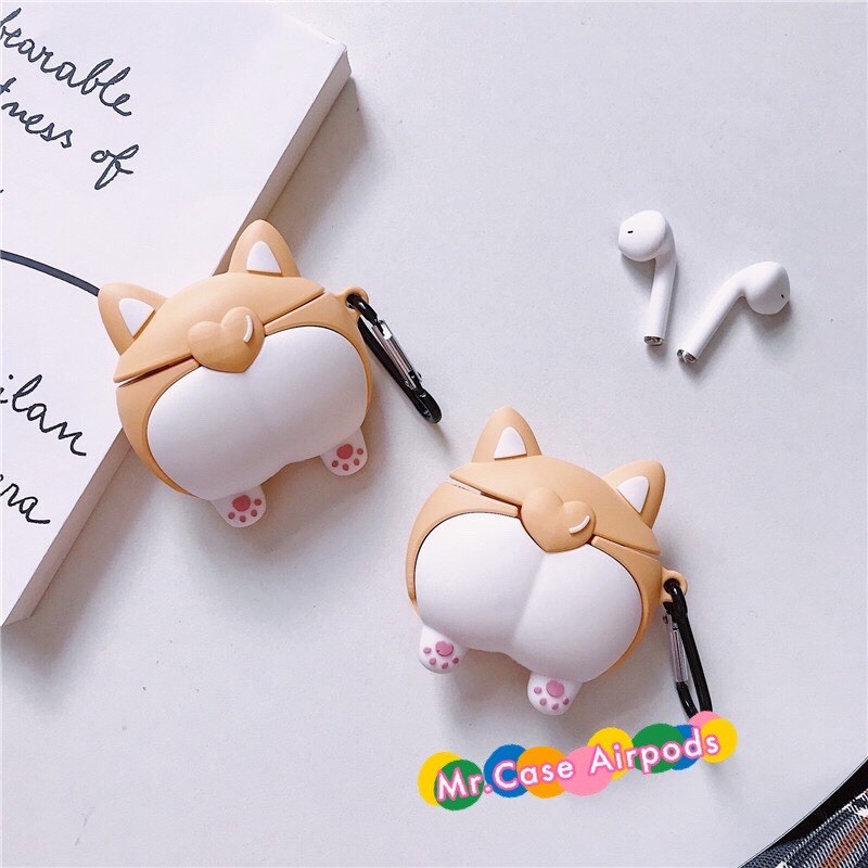 Case Airpods 1/2 Vỏ Ốp Đựng Tai Nghe Chú Cún Vàng