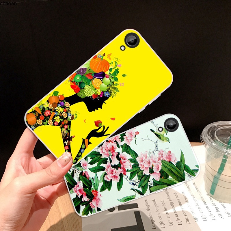 Ốp điện thoại TPU silicone mềm họa tiết hoa cho HTC DESIRE 530 630 650 626 820 828 830 825