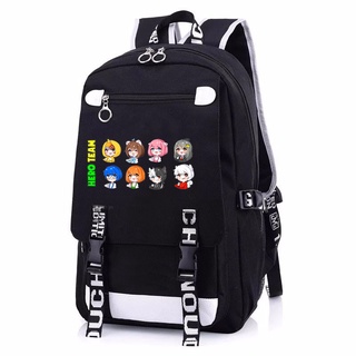 Balo nam nữ in hình HERO TEAM Mr Vịt Mèo Simmy Phong Cận Siro Kairon Timmy Kamui Sammy Đào 2 mẫu Thiết kế thông minh