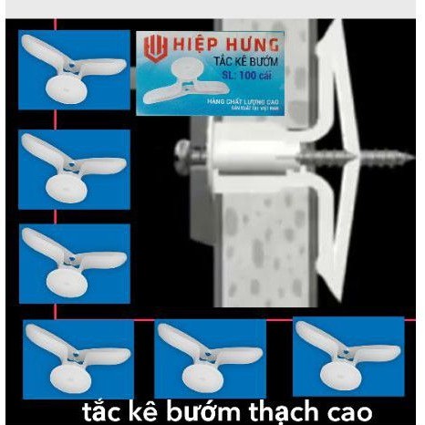 (Combo 100 con)Tắc kê bướm cho trần thạch cao