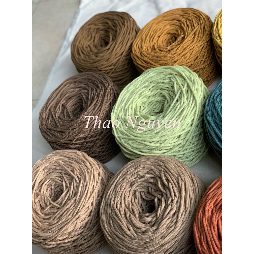 500g - Dây dệt đan macrame, túi hanmade. FULL MÀU