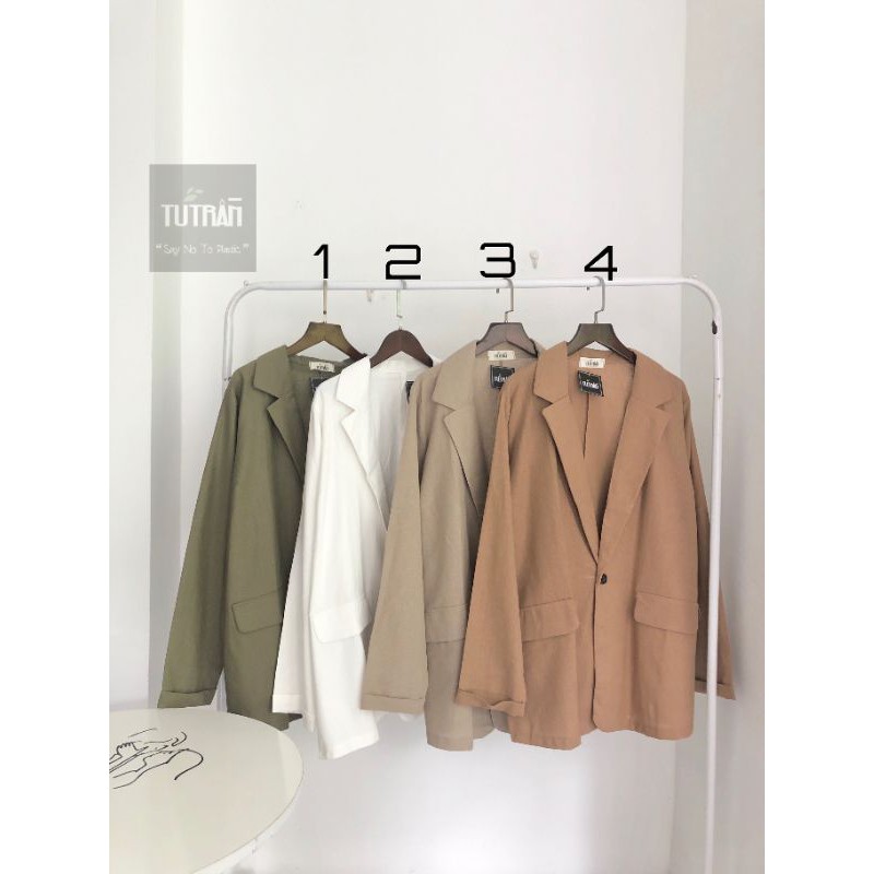 ÁO VEST LINEN DÀI TAY