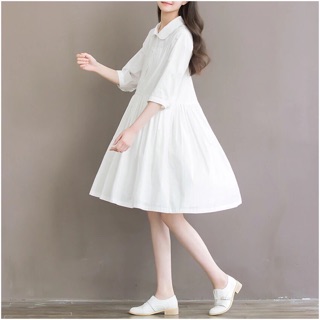 ĐẦM BABYDOLL TRẮNG CỔ PETER PAN