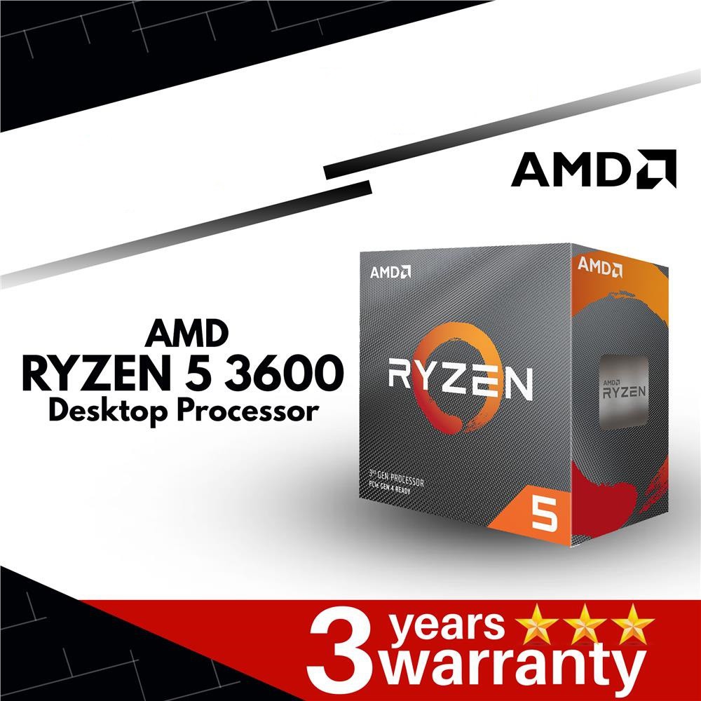 CPU AMD RYZEN 5 3600 (3.6 – 4.2Ghz / 6 core 12 thread)