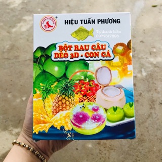 Bột rau câu con cá dẻo 3D hộp 12 gói