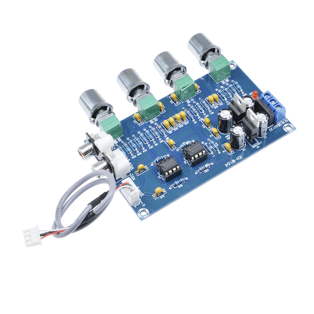 Bo mạch điều chỉnh tiền khuếch đại trước NE5532 âm thanh nổi 4 kênh 12-24V