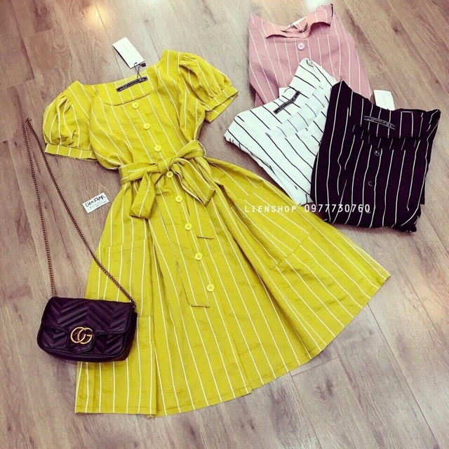 Váy kẻ xoè duyên dáng đầy nữ tính | BigBuy360 - bigbuy360.vn