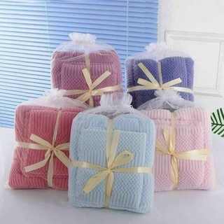 Set 2 khăn gồm khăn mặt-khăn tắm xuất nhật