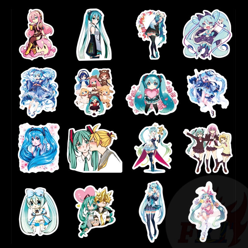 ❉ Hatsune Miku - VOCALOID Giấy và decal dán tường ❉ 50Pcs/Set Mixed Luggage Laptop Skateboard Doodle Stickers