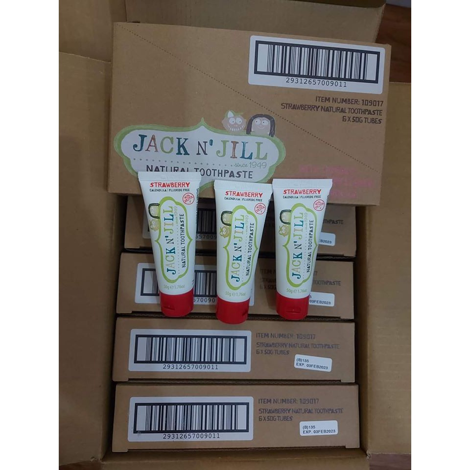 [Mã 267FMCGSALE giảm 8% đơn 500K] [ORGANIC - Hữu cơ] Kem đánh răng trẻ em Jack N' Jill của Úc 50g