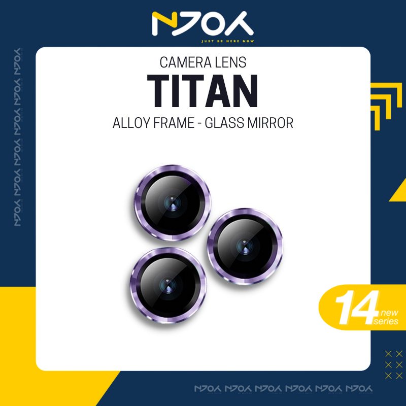 Bộ Vòng Cường Lực Bảo Vệ Camera Titan Chống Trầy Xước Màu Nguyên Bản Cho Ip 14 Pro Max Njoyshop