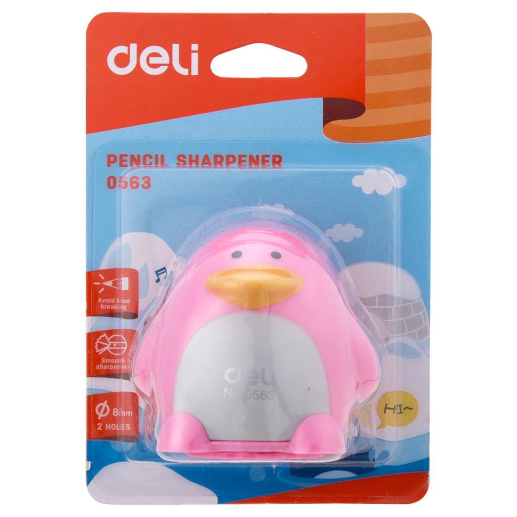 [Mã LIFEDELI20K5 giảm 20K đơn 0Đ] Gọt chì mini - hình chim cánh cụt màu đen - E0563