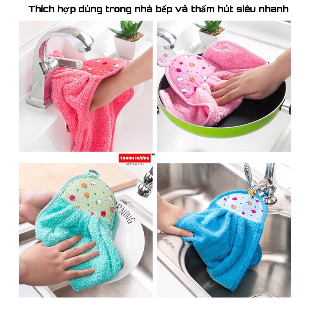 Khăn Lau Tay Nhà Bếp Đa Năng - Có Móc Treo Tiện Lợi