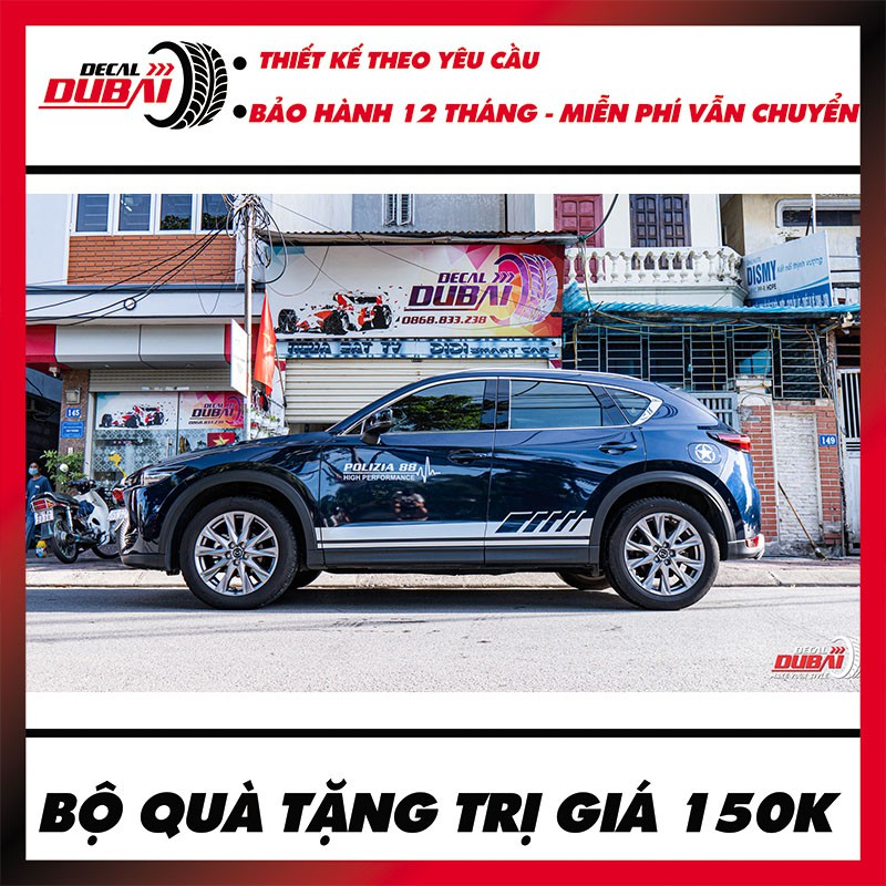 Tem Dán Sườn Xe Mazda CX5 Phong Cách Thể Thao Đơn Giản