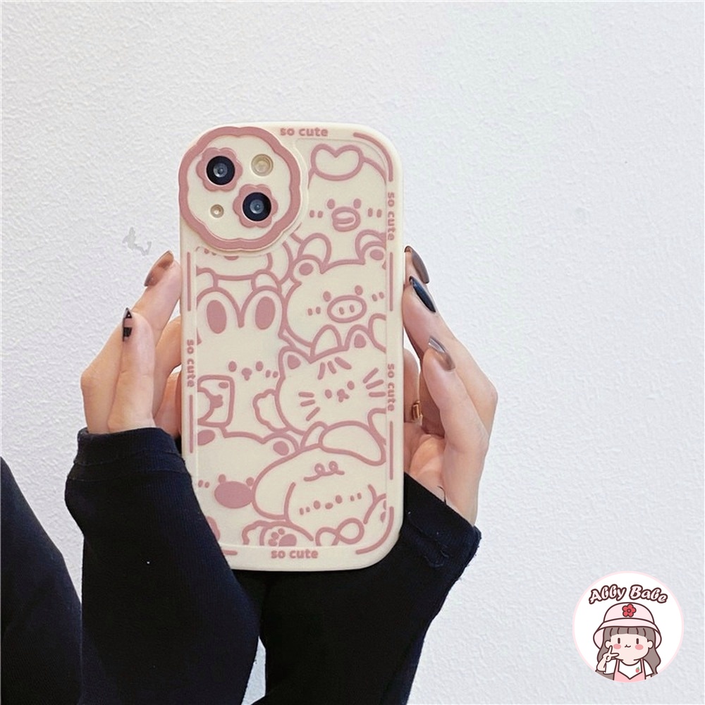 Ốp Điện Thoại TPU Mềm Trong Suốt Chống Sốc In Hình Sở Thú Hoạt Hình Đơn Giản Cho IP 13 12 11 Pro Max X XS XR 8 7 Plus