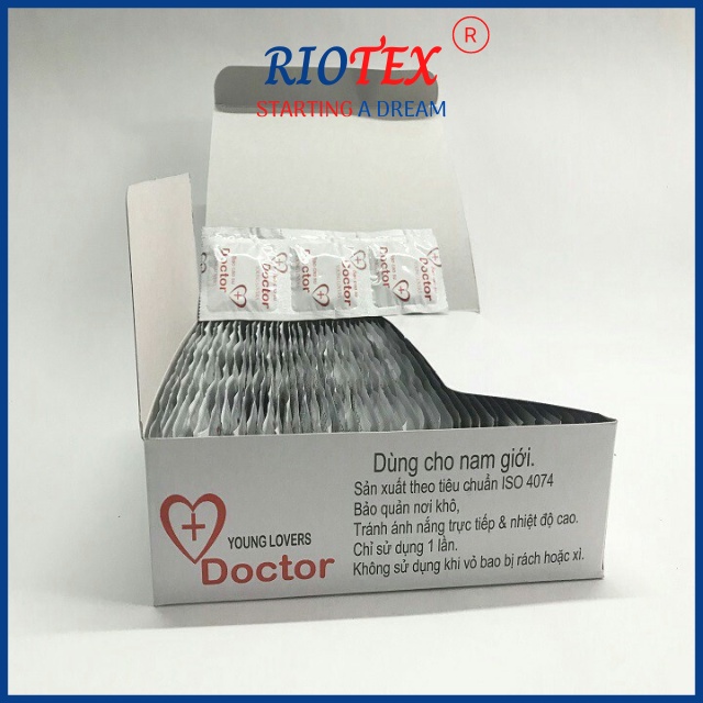 Bao cao su khách sạn Young lovers Doctor hộp 144 cái dành cho cho gia đình/nhà nghỉ/ khách sạn/homestay giá rẻ tốt nhất