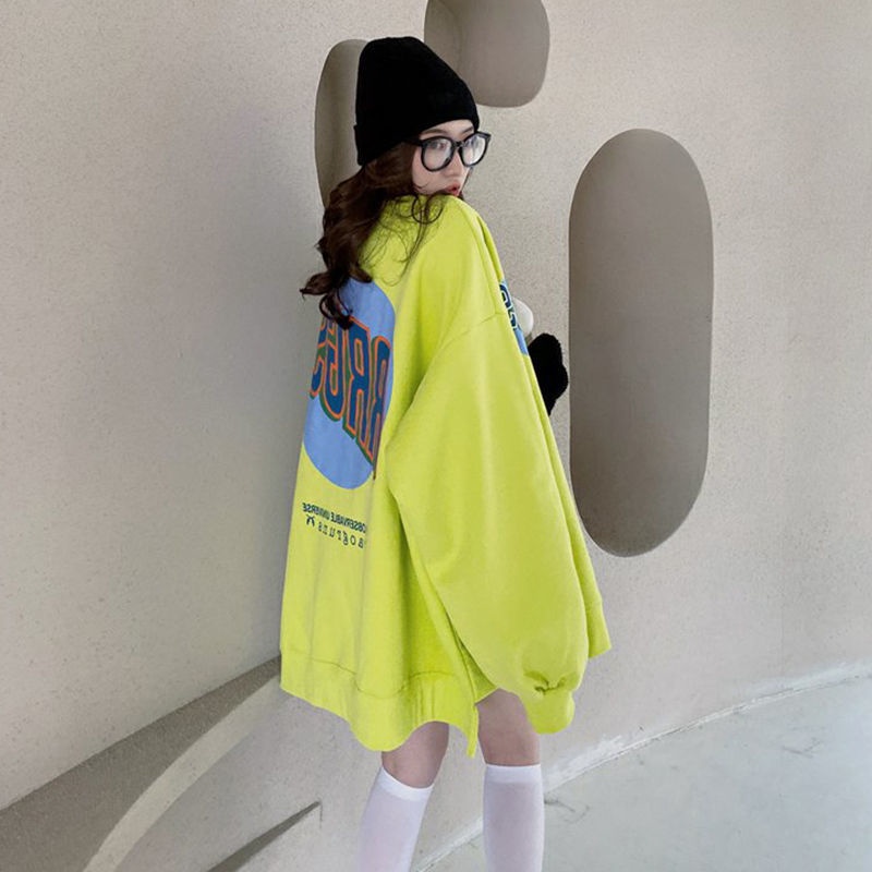 COZOK Áo sweater tay dài form rộng phong cách Hàn Quốc