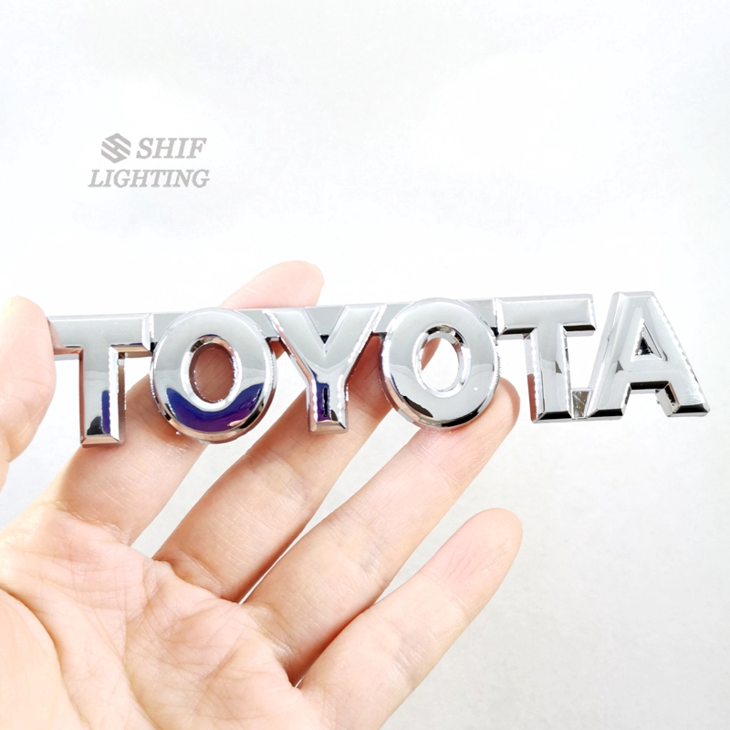 1 x Metal Chrome TOYOTA Logo Letter Car Auto Rear Trunk Emblem Badge Sticker Decal Replacement For TOYOTA