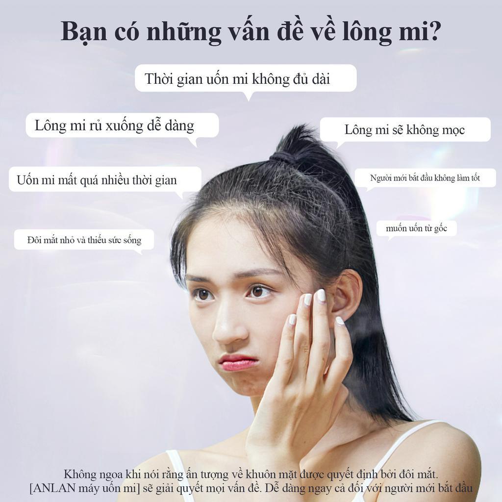 ANLAN Máy Uốn Lông Mi Bằng Nhiệt Lâu Trôi Di Động Có Thể Sạc Lại