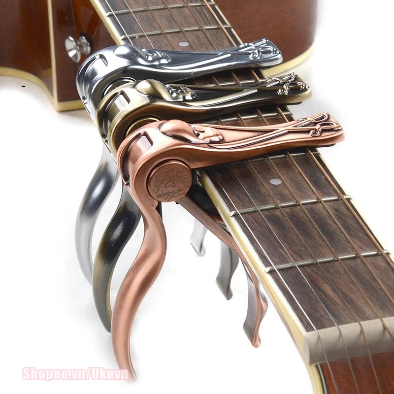 [Hà Nội] Capo đàn Guitar độc đáo Alice A007H capo kim loại đầu lâu