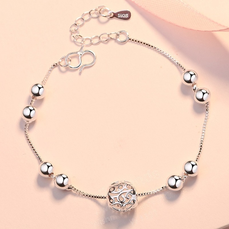 Lắc Chân Mạ Bạc 925 Phong Cách Hàn Quốc Thời Trang Cho Nữ