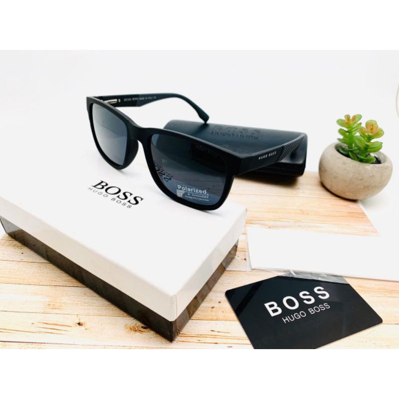 Kính Bảo Vệ Chống Tia UV Hugo BOSS || Kính Thể Thao Nam Màu Đen