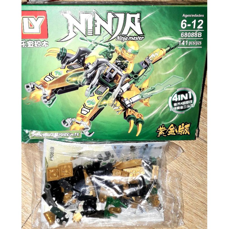 Lắp ráp 1 hộp LegoNinja Rồng 68088 có trên 100 chi tiết bằng nhựa