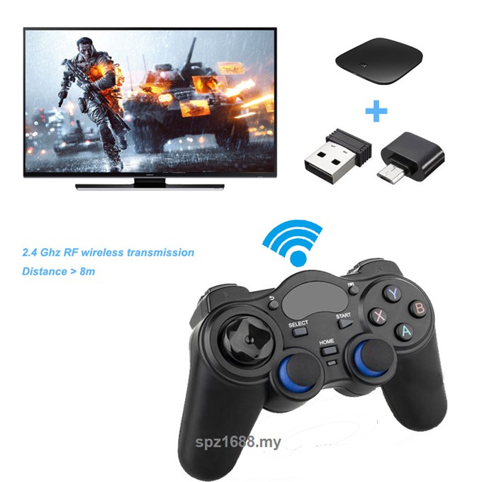 XIAOMI Tay Cầm Chơi Game Không Dây Usb 2.4g Cho Ps3 / Điện Thoại Thông Minh Kèm Đầu Chuyển Đổi Otg