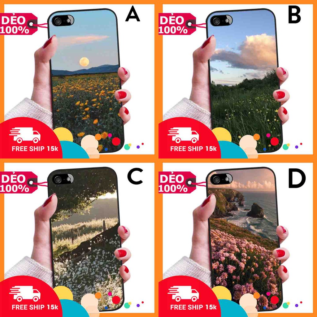 ỐP LƯNG DẺO IPHONE 5 ĐỦ DÒNG PHONG CẢNH SINH THÁI NÊN THƠ PHỦ BÓNG NHƯ GƯƠNG
