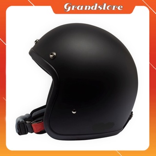 Mũ bảo hiểm 3/4 đầu đi phượt đen nhám trơn cho nam và nữ, nón bảo hiểm Dammtrax 3/4 cho phượt thủ, moto, xe máy thể thao