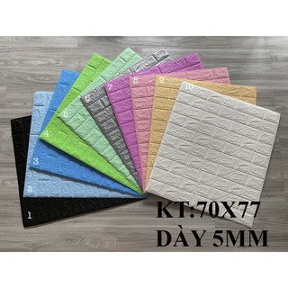 [GIÁ SỐC] Xốp Dán Tường 3D giả gạch khổ lớn loại 1 keo tốt 70X77CM dày 5mm