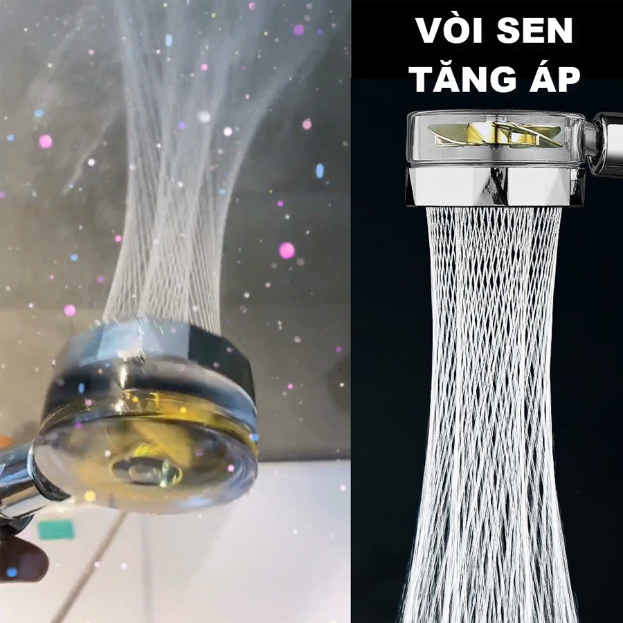 Vòi Sen Tăng Áp Lực Nước Phun Siêu Xa Tia Nước Siêu Mịn VS001