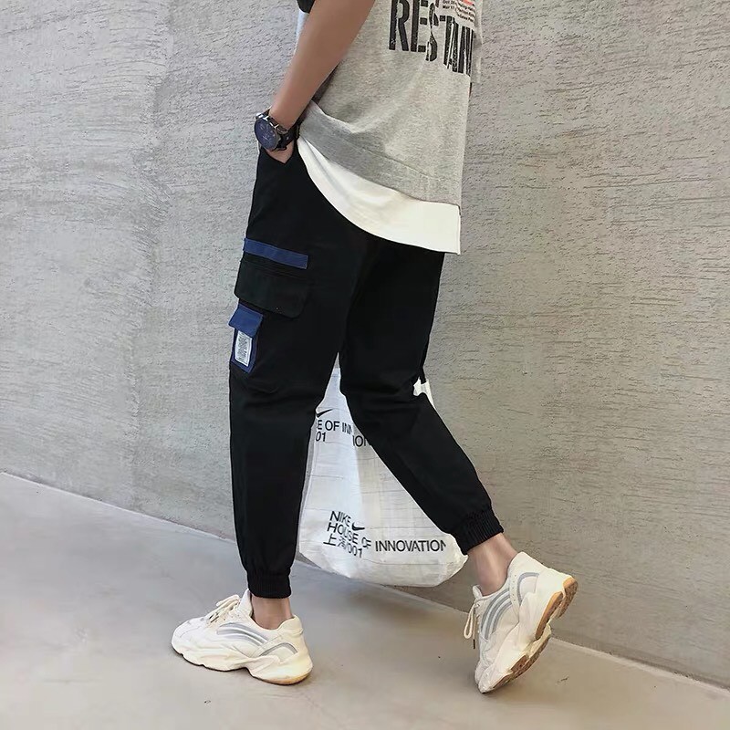 Quần jogger kaki túi hộp Túi hộp Xanh, nam nữ ulzzang WIND