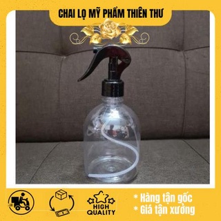 Chai nhựa pet xịt Vòi chuột 500ml Lùn rỗng chiết mỹ phẩm