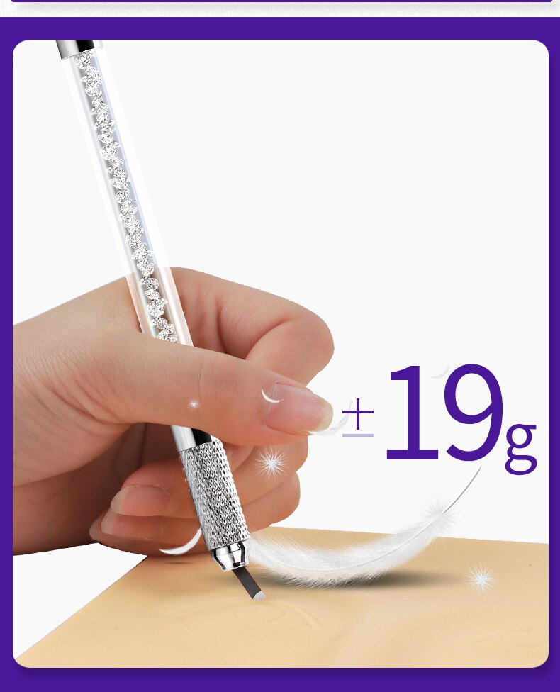 Microblading Pen Nguồn cung cấp hình xăm Phụ kiện trang điểm vĩnh viễn chuyên nghiệp Súng xăm hai đầu Hướng dẫn sử dụng bút cho lông mày 1PCMicroblade trang điểm vĩnh viễn
