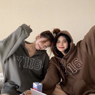 Áo hoodie form rộng, áo hoodie có zipper ấm áp phong cách
