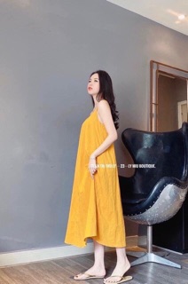 Váy maxi 2 dây chất đũi cực mát