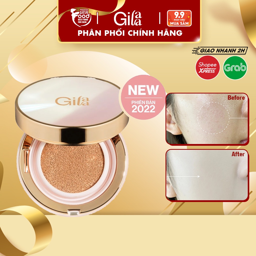 Phấn Nước Che Phủ Mỏng Mịn, Kiềm Dầu Hiệu Qủa Gilaa Long Wear DD Cushion SPF50/PA+++